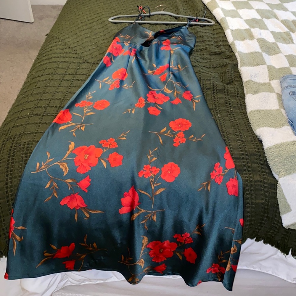 Floral green dress